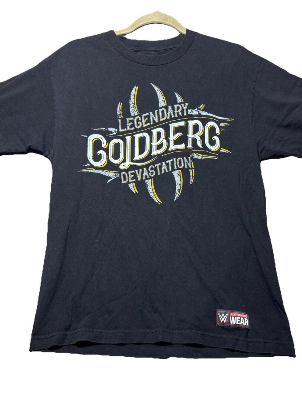 Authentic WWE Goldberg Legendary Devastation Double-Sided T-Shirt Medium Wwf